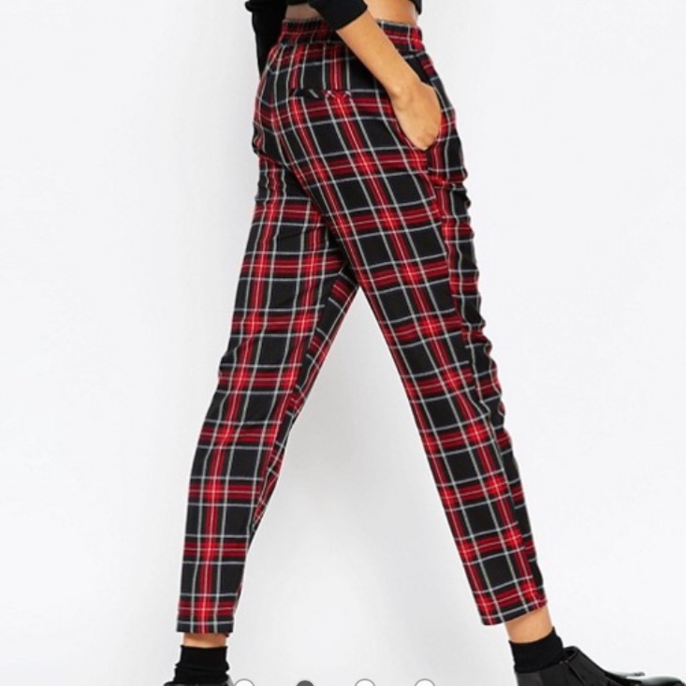 NWT Zara plaid trouser multiple color size M